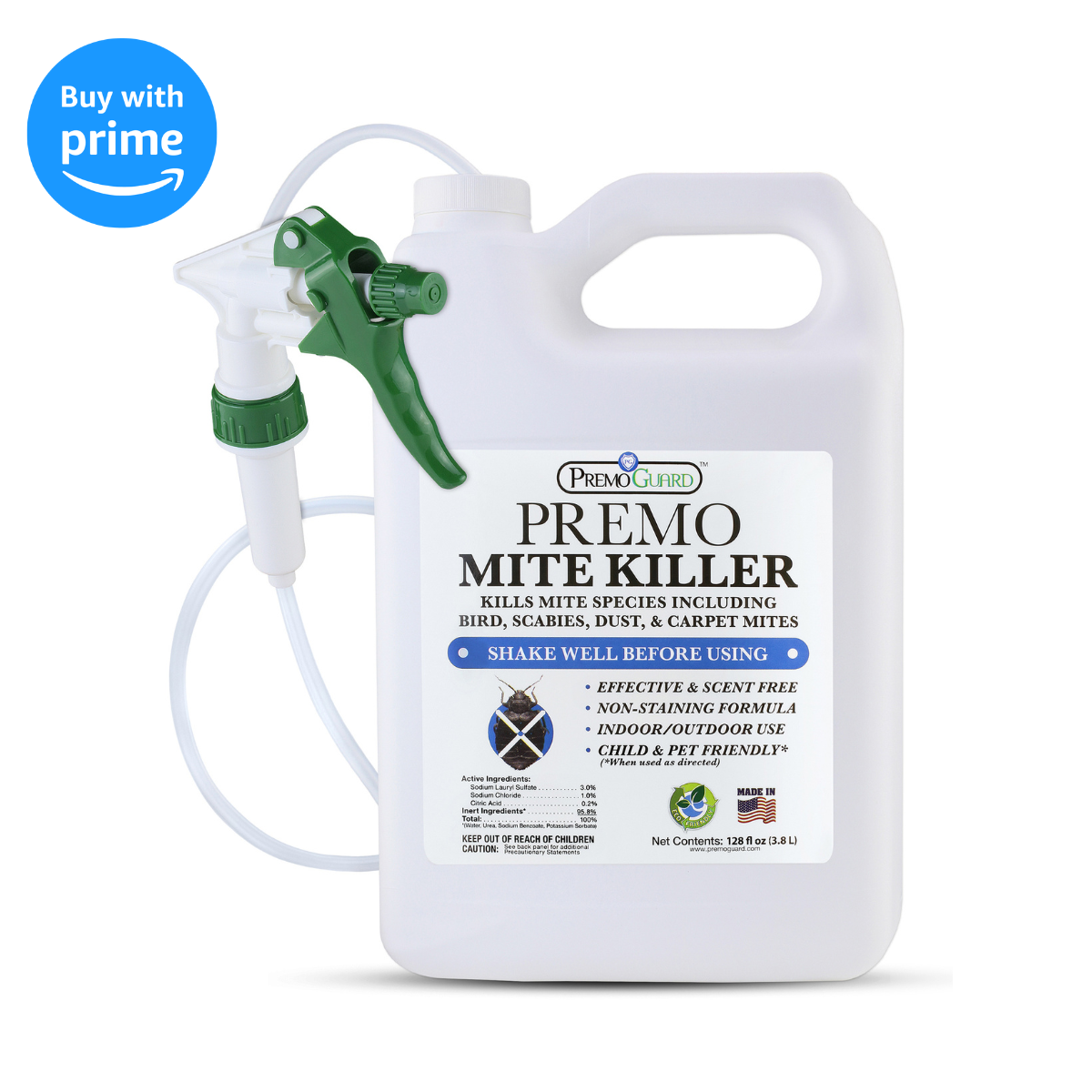 Premo Guard Mite Spray - Natural Treatment For Dust Mites, Bed Bugs & More
