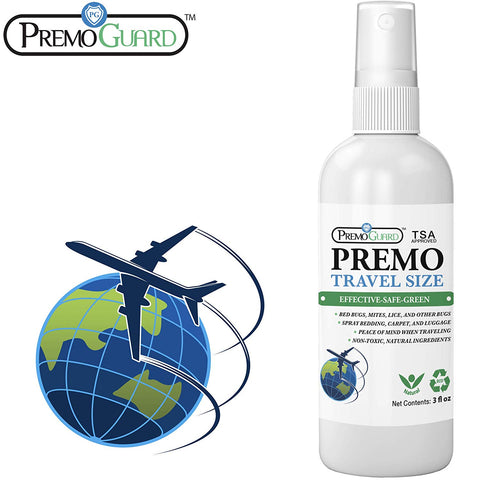 Bed Bug & Mite Killer Spray – Travel Size – All Natural Non-Toxic - By Premo Guard