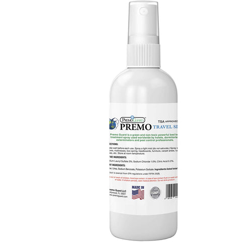 Bed Bug & Mite Killer Spray – Travel Size – All Natural Non-Toxic - By Premo Guard