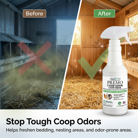 Chicken Coop Odor Control Spray | Neutralizes Ammonia Smell | Premo Guard