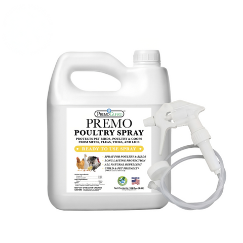 Poultry Spray 128 oz | Plant Based Natural Non-Toxic | Premo Guard
