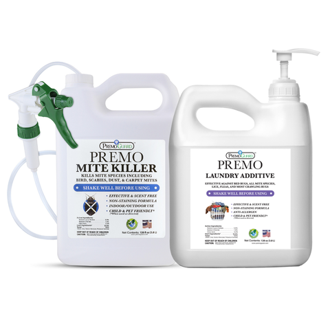 Mite Killer 128 oz & Laundry Additive 128 oz | 20% Off Treatment Bundle | Premo Guard
