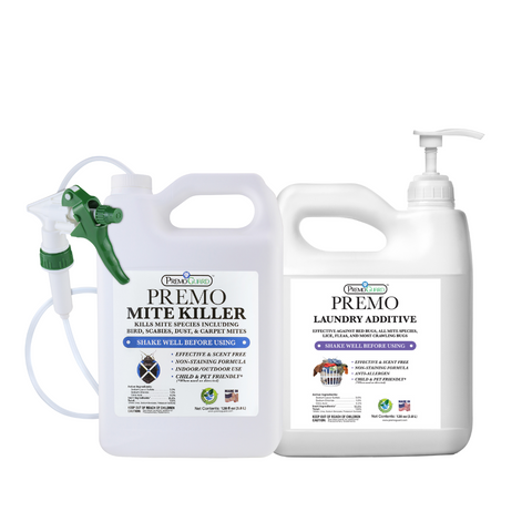 Premo Mite Killer 128 oz & Premo Laundry Additive 128 oz Bundle